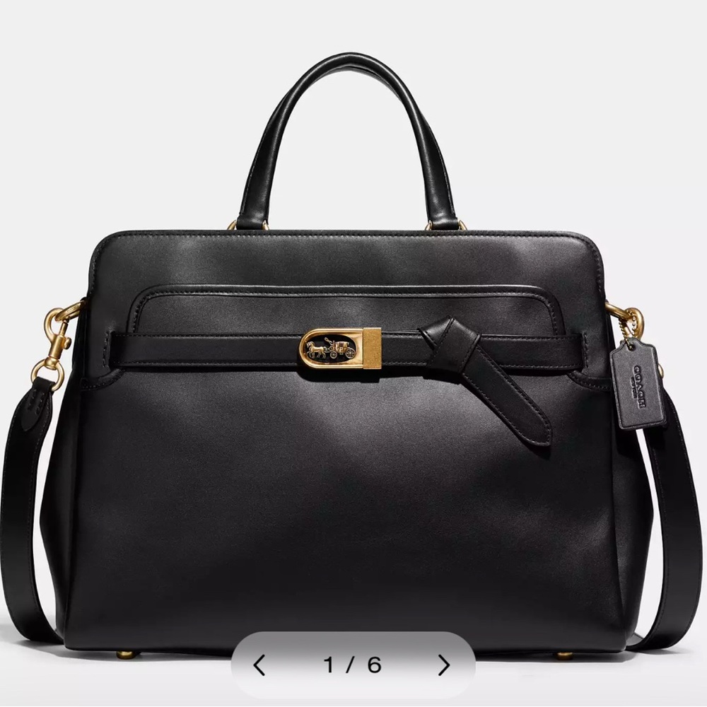 COACH Tate Carryall 38 Black Handbag